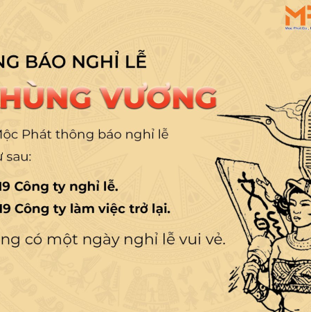 Thông báo lịch nghĩ lễ Giỗ Tổ Hùng Vương 2019