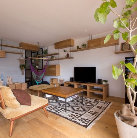 Căn hộ 85m² đẹp dịu dàng và ấm áp với màu gỗ của gia đình trẻ ở Nhật Bản