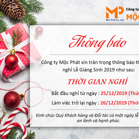 Thông báo nghỉ Lễ Giáng Sinh 2019