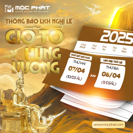 THÔNG BÁO NGHỈ LỄ GIỖ TỔ HÙNG VƯƠNG