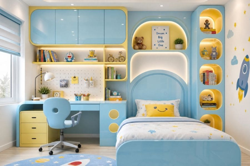 Ván Acrylic ứng dụng trong nội thất phòng ngủ