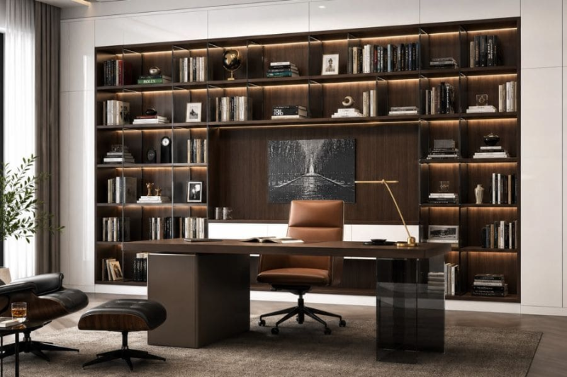 Ván Acrylic Được Ứng Dụng Trên Vách Tủ