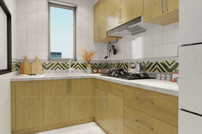 V&aacute;n Plywood được ứng dụng nhiều trong tủ bếp dưới
