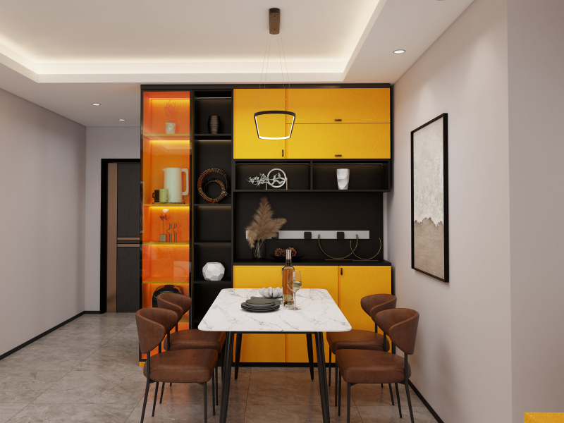 Ph&ograve;ng ăn &aacute;p dụng Melamine 0037