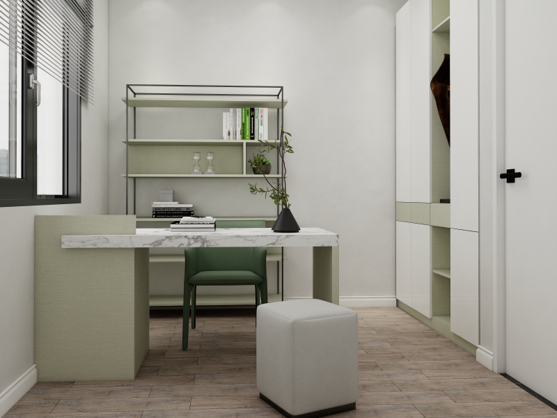 Ph&ograve;ng l&agrave;m việc ứng dụng Melamine 0446