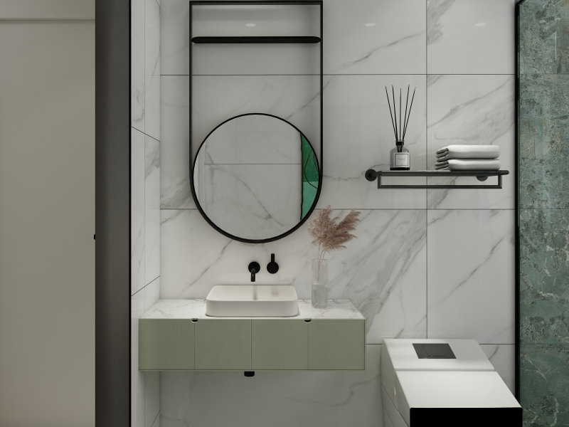 Ph&ograve;ng tắm ứng dụng Melamine 0446