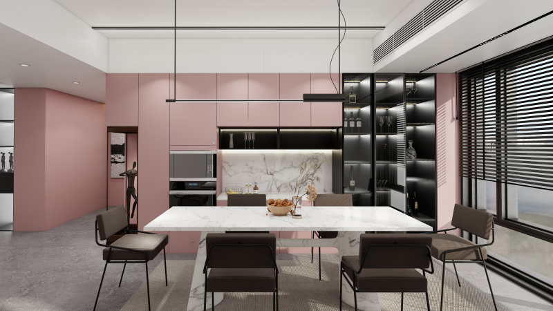 Ph&ograve;ng ăn ứng dụng Melamine 0034