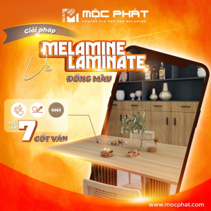 Giải pháp Laminate đồng màu Melamine trên mọi cốt ván