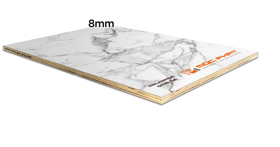 Tấm Plywood 8mm phủ Melamine